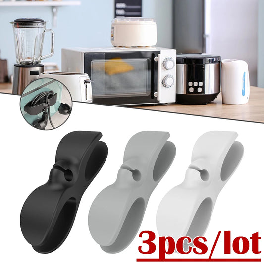 1-3pcs Cord Winder Cable Management Clip Kitchen Organizer for Air Fryer Coffee Machine Wire Fixer Appliance Cable Holder Clips